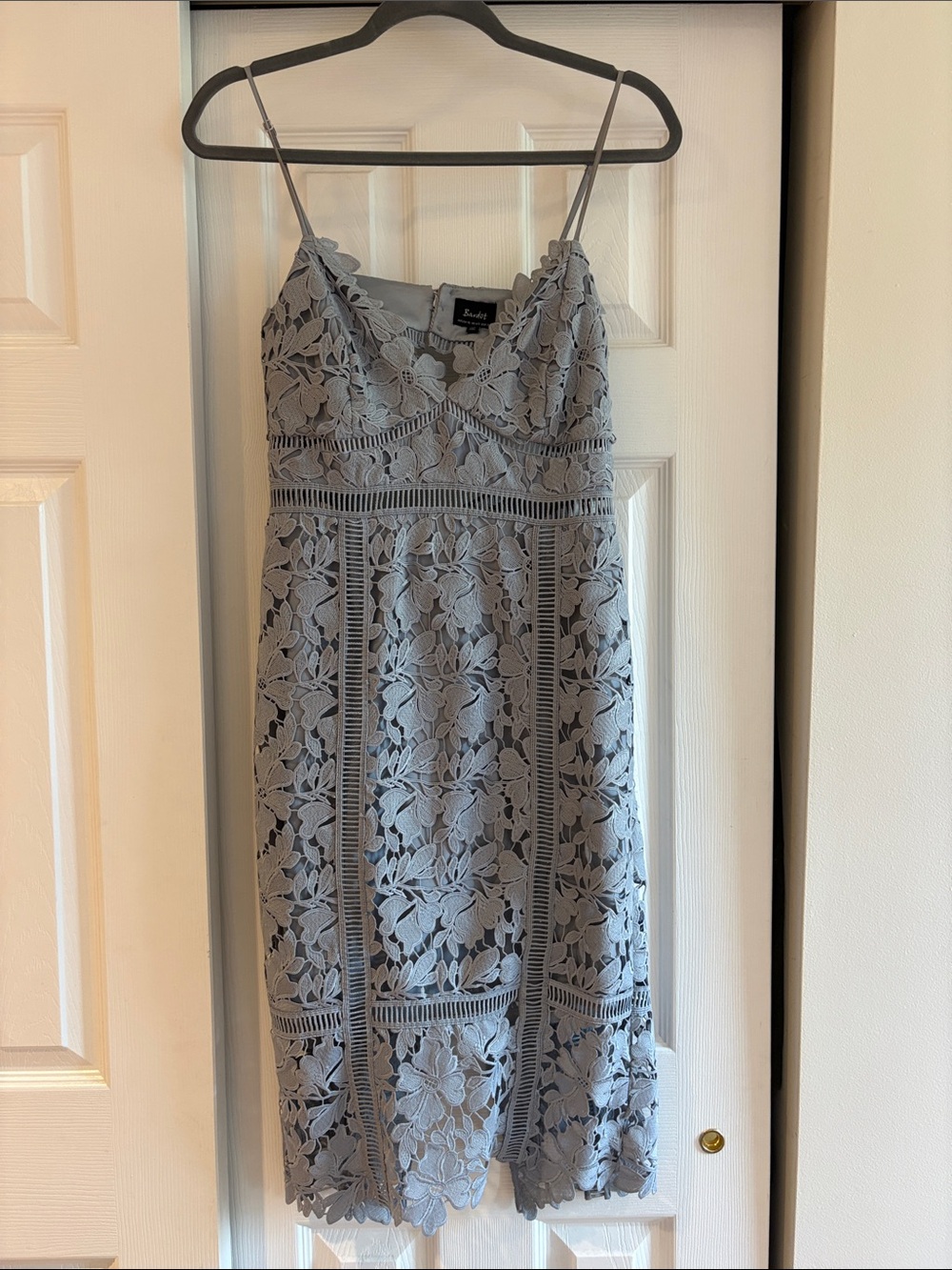 Bardot Botanica Lace Dress in Dusty Blue
